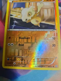 Cubone 60/124 Dragons Exalted Reverse Holo Card MP+ 2012 Pokemon TCG - Image 2