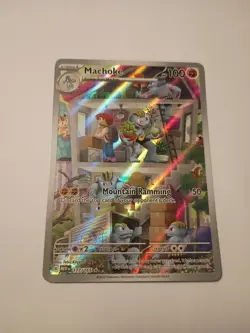 Pokemon TCG Machoke 177/165 Scarlet & Violet 151 Illustration Rare Card - Image 1