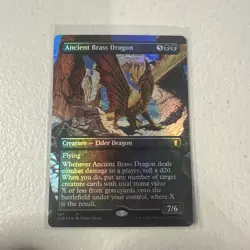 Ancient Brass Dragon Borderless Foil MTG NM - Image 1