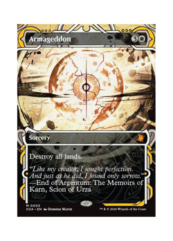 Magic the Gathering MTG SOA Armageddon 3 Regular Near Mint - Image 1