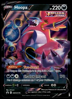 Hoopa V SWSH176 JUMBO OVERSIZED Black Star Promo Pokemon Card - Image 1
