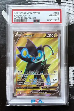 Pokemon PSA 10 GEM MT - LUXRAY V (Full Art) #168 - 2022 SWSH - ASTRAL RADIANCE - Image 1