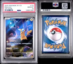 PSA 10 2025 Pokemon PIKACHU #172/151 Collect 151C Art Rare Holo S-Chinese - Image 1