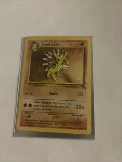 Pokemon TCG Sandslash Fossil 41 Regular 1st Edition Uncommon - Image 1