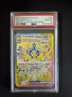 Pokemon 2024 Galvantula ex Stellar Crown #168 PSA 10 - Image 1