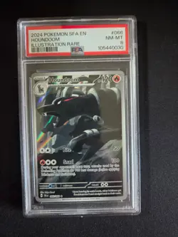 Pokemon 2024 Houndoom Shrouded Fable #066 PSA 8 - Image 1