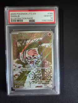 Pokemon 2025 Swinub Journey Together #165 PSA 10 - Image 1
