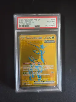 Pokemon 2025 Iron Leaves Prismatic Evolution #176 PSA 10 - Image 1