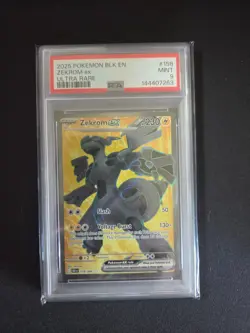 Pokemon 2025 Zekrom ex Black Bolt #158 PSA 9 - Image 1