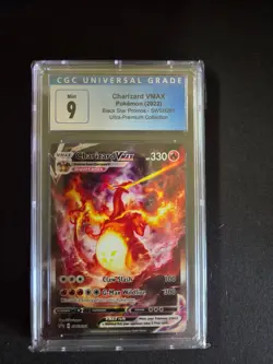 Pokemon 2022 Charizard Vmax Black Star Promo UPC #SWSH261 CGC 9 - Image 1