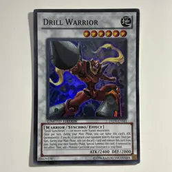 Yugioh Drill Warrior DREV-ENSE1 Super Rare Duelist Revolution LP - Image 1