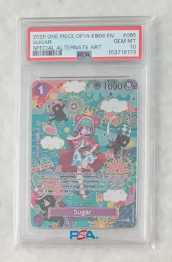 2026 ONE PIECE OP14-EB04 EN SUGAR SPECIAL ALTERNATE ART PSA 10 - Image 1