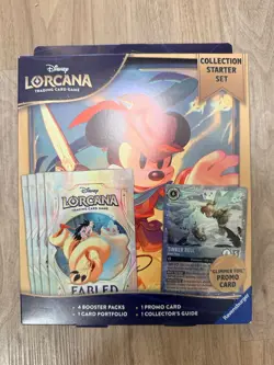 Lorcana Collection Starter Kit Fabled Set 4 Booster Packs Sealed Disney New - Image 1