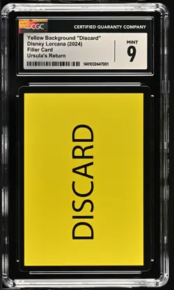 Disney Lorcana GRADED 2024 Yellow Discard Filler 9 CGC - Image 1