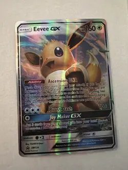 Pokemon TCG Eevee GX SM174 Sun & Moon Black Star Promo Card English - Image 1