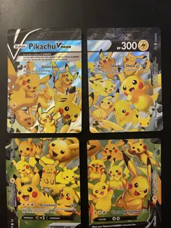 Pokemon TCG Promo Cards 4-Card Lot Pikachu V-Union Full Art Holo English - Image 1