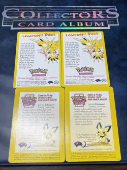 Pokemon League Promo Cards Lot – Legendary Birds & Pichu (WotC) - Image 1