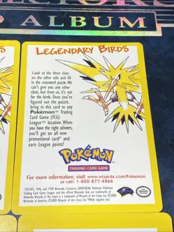 Pokemon League Promo Cards Lot – Legendary Birds & Pichu (WotC) - Image 3