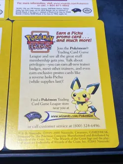 Pokemon League Promo Cards Lot – Legendary Birds & Pichu (WotC) - Image 5