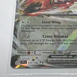 Pokemon Scizor EX 111/162 Double Rare S&V Temporal Forces Card TCG collectable - Image 3