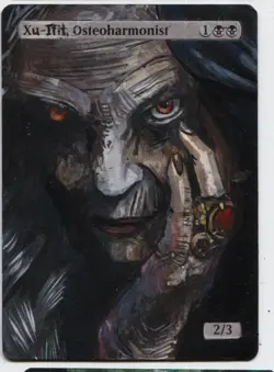 Xu-Ifit, Osteoharmonist Altered Art Mtg Hand Painted Card Commander - Image 1