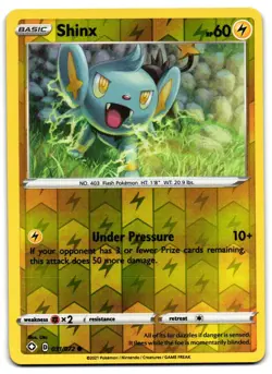 Shinx 031/072 - Shining Fates Common Pokemon TCG Reverse Holo - LP Card - Image 1
