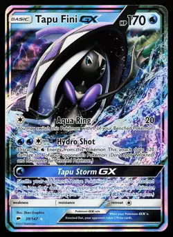 Tapu Fini GX 39/147 Holo Burning Shadows Pokemon Card - Image 1