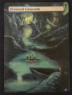 MtG Drowned Catacomb Core Set 2010 (M10) Altered Full Art Extended Borderless NM - Image 1
