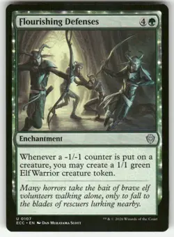 Flourishing Defenses 107 UC Commander: Lorwyn Eclipsed NM Magic: The Gathering - Image 1