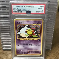 Natu PSA 10 Pokemon Card Totodile Half Deck #177 2001 MINT WOTC Japanese Gem - Image 2