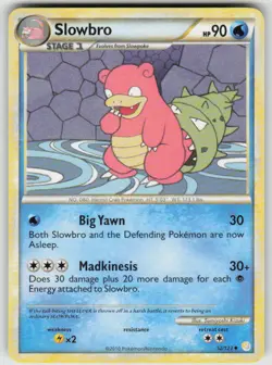 Slowbro 52/123 Uncommon HeartGold & SoulSilver Pokemon Lightly Played - Image 1