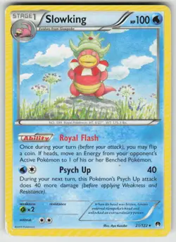 Slowking (XY BREAKpoint) 21/122 Rare Deck Exclusives Pokemon Damaged - Image 1