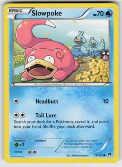 Slowpoke 19/122 Common BREAKpoint Pokemon Moderately Played - Image 1