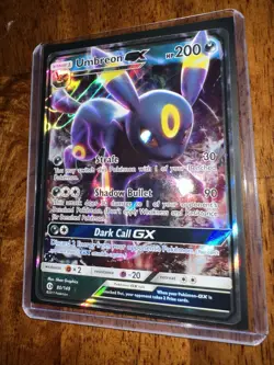 Umbreon GX Card 80/149 Sun & Moon Base Set Ultra Rare SM Holo Light Play LP - Image 2