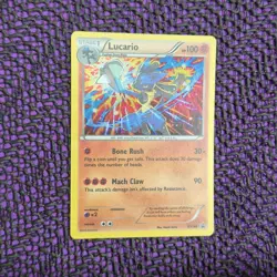 Pokemon TCG Lucario XY140 Black Star Promo Cosmos Holo Steam Siege LP+ / NM- - Image 5