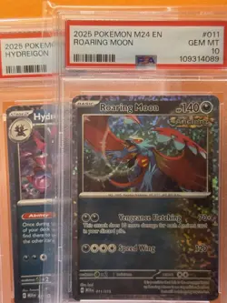 Pokemon M24 EN-MCDONALD's 2025 #10 Hydreigon PSA 10 & #11 Roaring Moon PSA 10 - Image 1