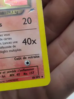 Dark Typhlosion 10/105 Pokemon Neo Destiny FRENCH Holo LP - Image 5