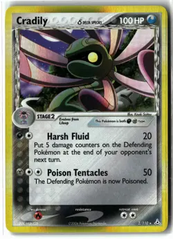Cradily ⭐ 2/110 Delta Species Holo Rare Holon Phantoms 2006 Pokemon NM - Image 1