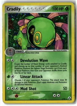 Cradily ⭐ 3/92 Holo Rare Legend Maker 2006 Pokemon MP - Image 1
