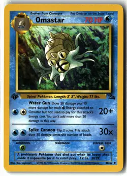 Omastar ⭐ 40/62 1st Edition Vintage WOTC Uncommon Fossil 1999 Pokemon NM/LP - Image 1