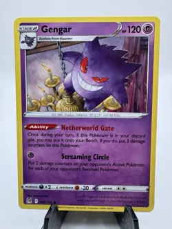 Pokemon TCG Gengar 066/196 Holo Rare Lost Origin NM - Image 1