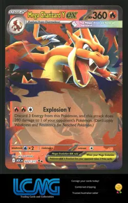 ME: Ascended Heroes #022/217 Mega Charizard Y ex Pokemon TCG F3C - Image 1