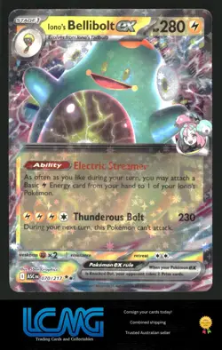 ME: Ascended Heroes #070/217 Iono's Bellibolt ex Pokemon TCG F3C - Image 1