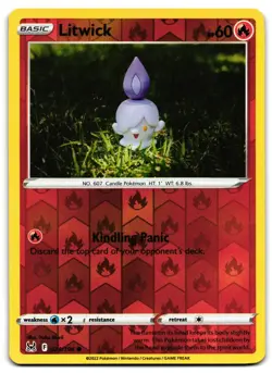 Litwick 024/196 - 🌊 Lost Origin Common Pokemon TCG Reverse Holo 🖤 - LP - Image 1