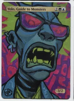 Volo, Guide to Monsters Altered Mtg Hand Painted Card Commander SEE DESCRIPTION - Image 1