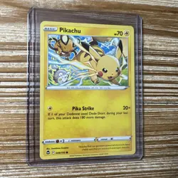 Pokemon Card Pikachu 049/195 SWSH Silver Tempest LP-NM - Image 1