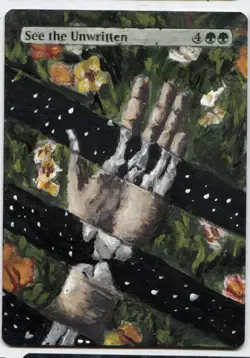 See the Unwritten Altered Art Mtg Hand Painted Card Commander SEE DESCRIPTION - Image 1