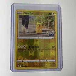 Pokemon Card Pikachu 027/078 Pokemon Go Reverse Holo 2022 LP-NM - Image 1