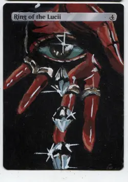 Ring of the Lucii Altered Art Mtg Hand Painted Card Commander SEE DESCRIPTION - Image 1