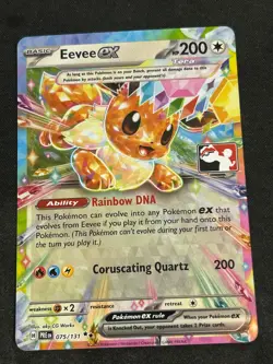 Pokemon TCG Eevee ex 075/131 Prize Pack Series Cards Holo Near Mint - Image 1